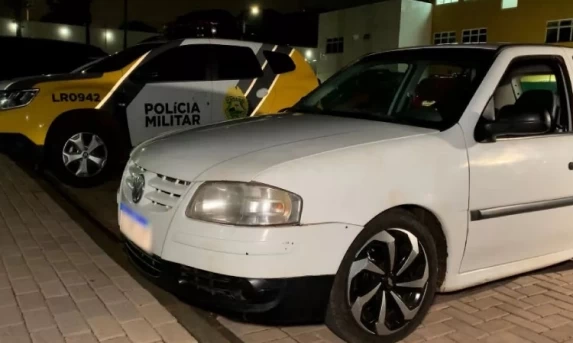 POLICIAL: Veículo furtado em Cascavel é localizado pela Polícia Militar em Ibema.