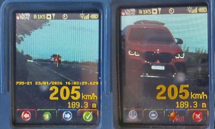 PRF flagra BMW a  205 km/h em Cascavel