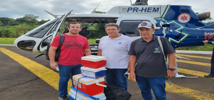 SAÚDE: Aeromédico transporta órgãos de Francisco Beltrão a Cascavel.