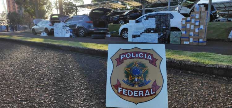 SEGURANÇA PÚBLICA: PF prende 3 pessoas com carga milionária contrabandeada e descaminhadas em Foz do Iguaçu.