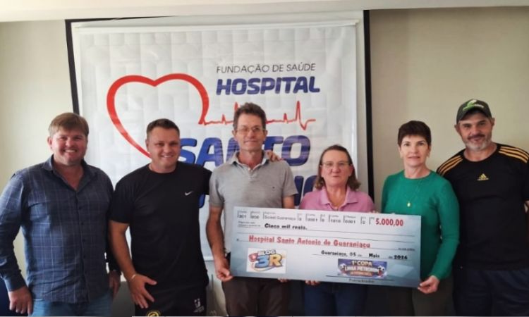 Solidariedade no esporte: Copa Linha Pietrobom doa R$ 5 mil em arrecadação ao Hospital Santo Antônio de Guaraniaçu