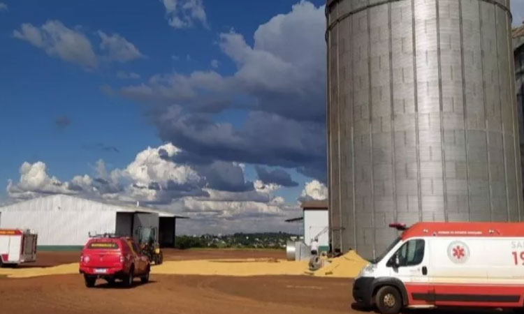 Trabalhador morre ao cair em silo de soja em Palotina