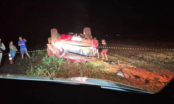 Tragédia: Acidente com capotamento deixa dois mortos na PR-471 em Três Barras do Paraná