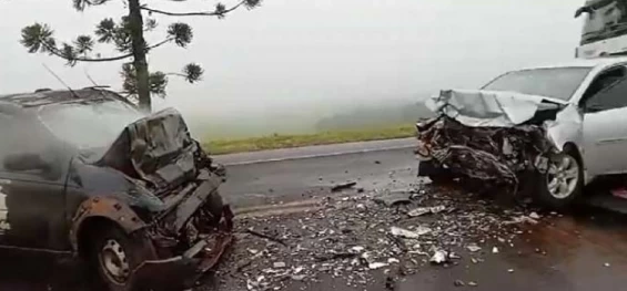 TRAGÉDIA EM CANDÓI: Grave acidente deixa dois servidores municipais mortos em colisão na BR-277.