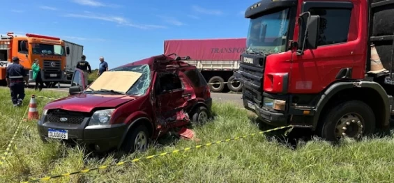 TRÂNSITO: PRF atende grave acidente na BR-373 em Candói-Pr.
