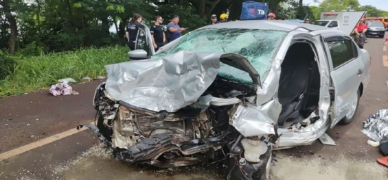 TRÂNSITO: Três pessoas morrem em grave acidente na rodovia BR 369 divisa entre os municípios de Corbélia e Ubiratã.