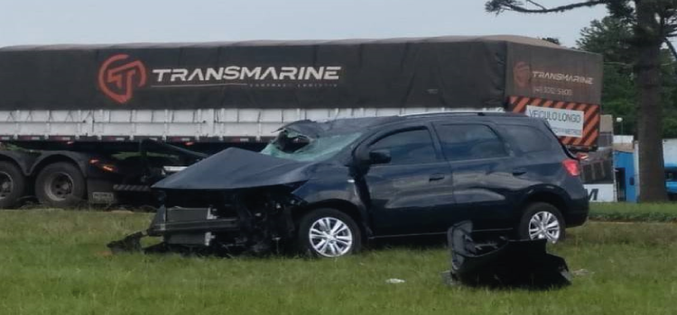 TRÂNSITO: Grave acidente deixa três vítimas feridas em Laranjeiras do Sul; uma delas foi ejetada da veículo