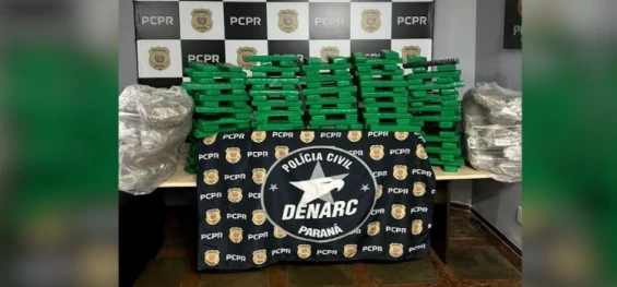UBIRATÃ: Denarc apreende 253 quilos de droga após perseguição em rodovia.