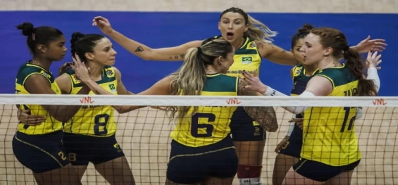 VÔLEI: Brasil bate Coreia do Sul em Brasília pela Liga das Nações.